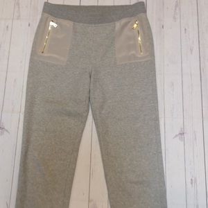 🔥St John Sweat Pants  L/P Satin Trim, ZipperedLeg